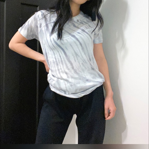 PINK tie dye grey and white tee - Picture 1 of 4